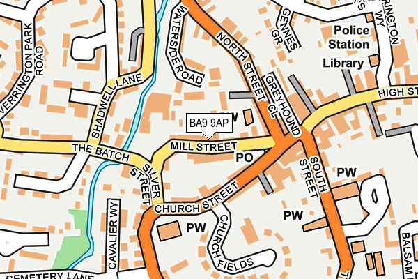 BA9 9AP map - OS OpenMap – Local (Ordnance Survey)