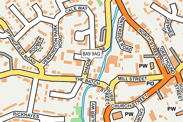 BA9 9AQ map - OS OpenMap – Local (Ordnance Survey)