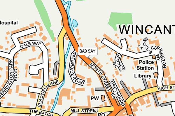BA9 9AY map - OS OpenMap – Local (Ordnance Survey)