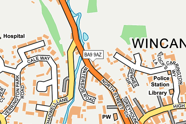 BA9 9AZ map - OS OpenMap – Local (Ordnance Survey)