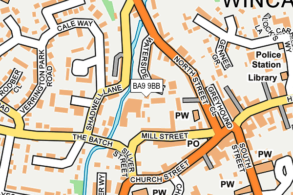 BA9 9BB map - OS OpenMap – Local (Ordnance Survey)