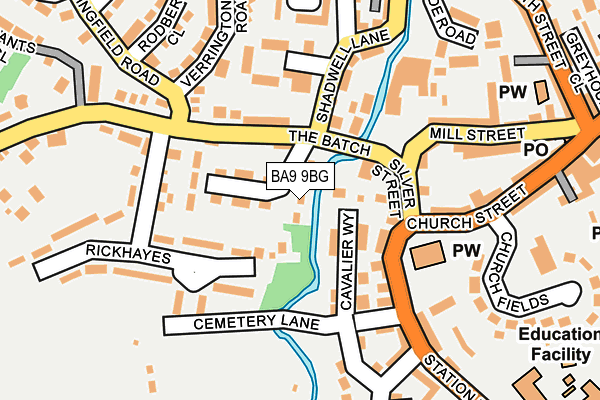 BA9 9BG map - OS OpenMap – Local (Ordnance Survey)