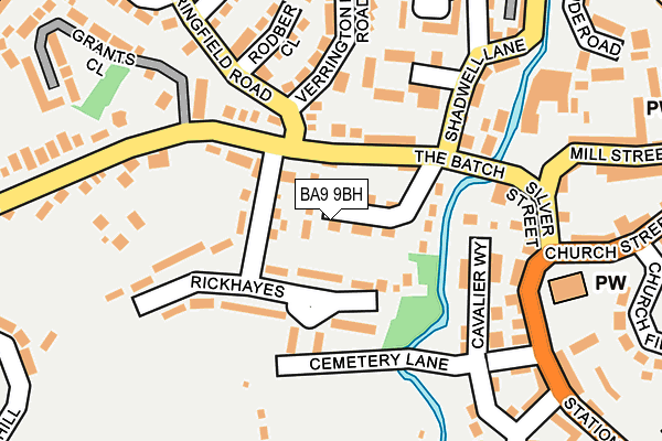 BA9 9BH map - OS OpenMap – Local (Ordnance Survey)