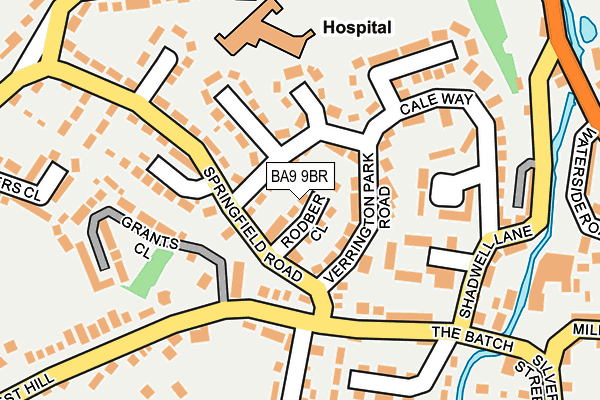 BA9 9BR map - OS OpenMap – Local (Ordnance Survey)