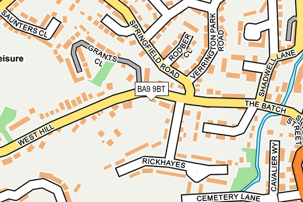 BA9 9BT map - OS OpenMap – Local (Ordnance Survey)