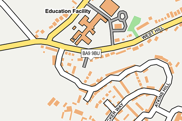 BA9 9BU map - OS OpenMap – Local (Ordnance Survey)