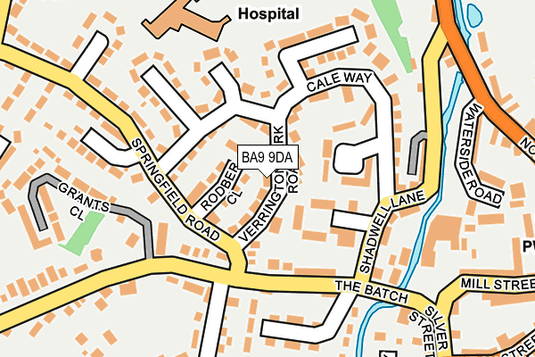 BA9 9DA map - OS OpenMap – Local (Ordnance Survey)