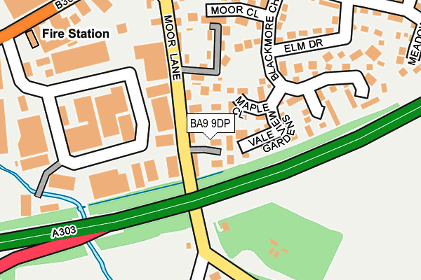 BA9 9DP map - OS OpenMap – Local (Ordnance Survey)