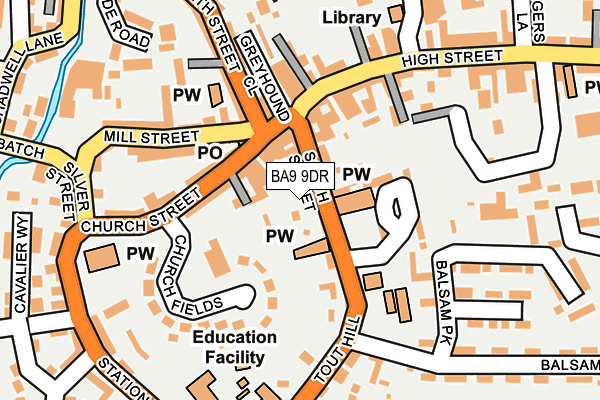 BA9 9DR map - OS OpenMap – Local (Ordnance Survey)
