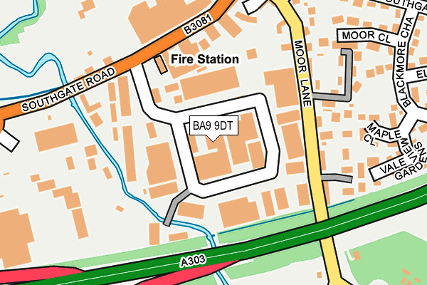 BA9 9DT map - OS OpenMap – Local (Ordnance Survey)