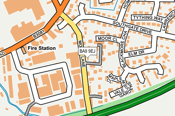 BA9 9EJ map - OS OpenMap – Local (Ordnance Survey)