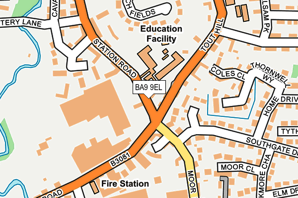 BA9 9EL map - OS OpenMap – Local (Ordnance Survey)