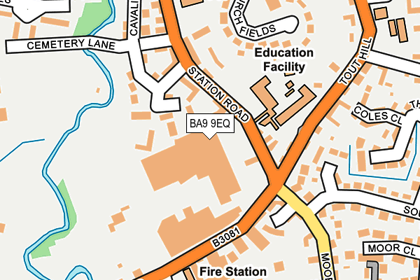 BA9 9EQ map - OS OpenMap – Local (Ordnance Survey)