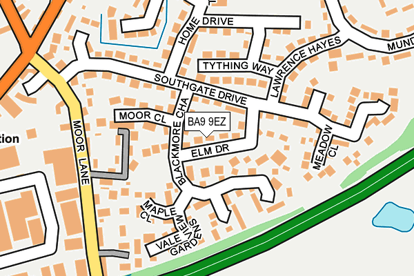 BA9 9EZ map - OS OpenMap – Local (Ordnance Survey)