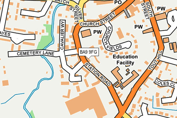 BA9 9FG map - OS OpenMap – Local (Ordnance Survey)