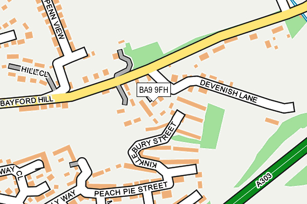 BA9 9FH map - OS OpenMap – Local (Ordnance Survey)