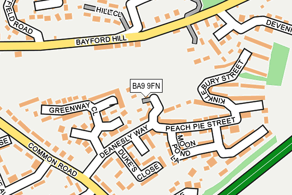 BA9 9FN map - OS OpenMap – Local (Ordnance Survey)