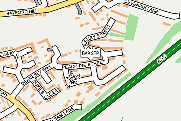 BA9 9FP map - OS OpenMap – Local (Ordnance Survey)
