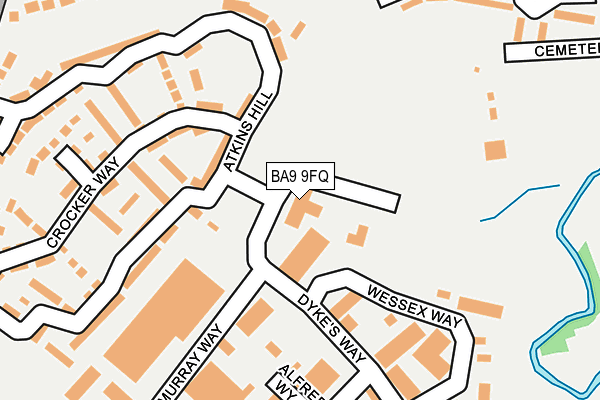 BA9 9FQ map - OS OpenMap – Local (Ordnance Survey)
