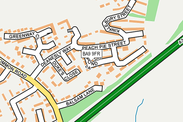 BA9 9FR map - OS OpenMap – Local (Ordnance Survey)