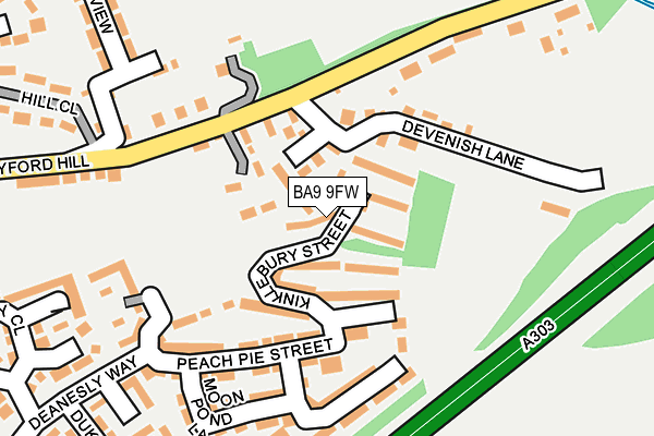 BA9 9FW map - OS OpenMap – Local (Ordnance Survey)