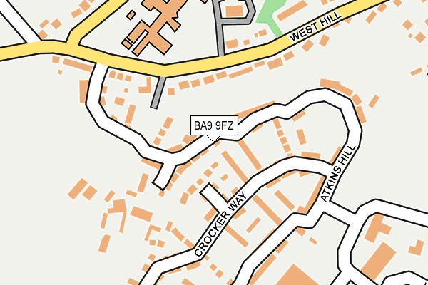 BA9 9FZ map - OS OpenMap – Local (Ordnance Survey)