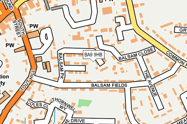 BA9 9HB map - OS OpenMap – Local (Ordnance Survey)