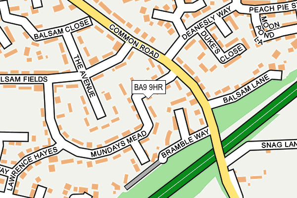 BA9 9HR map - OS OpenMap – Local (Ordnance Survey)