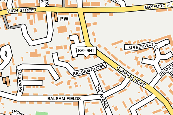 BA9 9HT map - OS OpenMap – Local (Ordnance Survey)