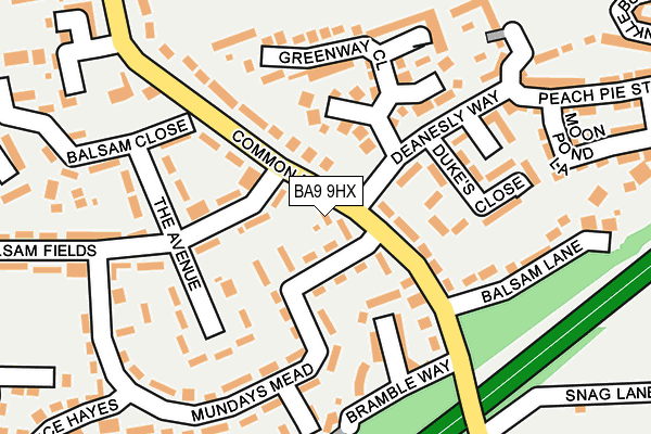 BA9 9HX map - OS OpenMap – Local (Ordnance Survey)