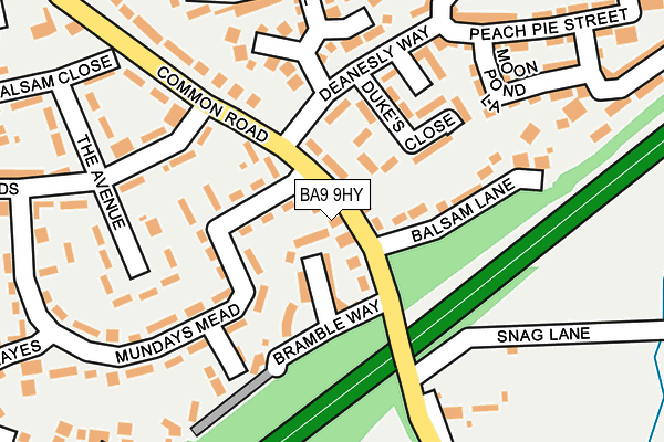 BA9 9HY map - OS OpenMap – Local (Ordnance Survey)