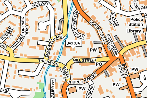 BA9 9JA map - OS OpenMap – Local (Ordnance Survey)