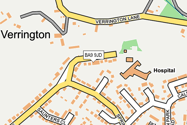 BA9 9JD map - OS OpenMap – Local (Ordnance Survey)