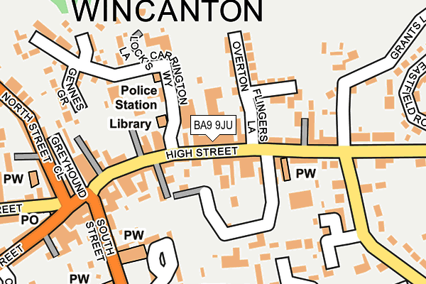 Map of LEGENDS BARBER WINCANTON LTD at local scale