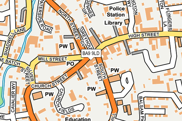 BA9 9LD map - OS OpenMap – Local (Ordnance Survey)