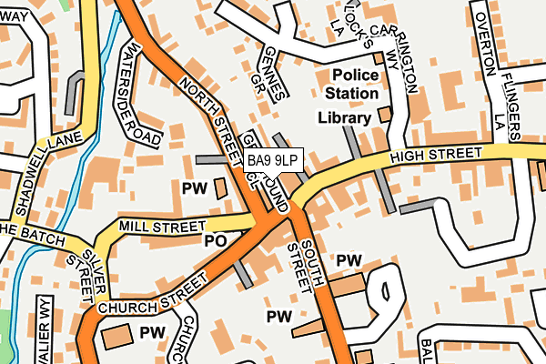 BA9 9LP map - OS OpenMap – Local (Ordnance Survey)