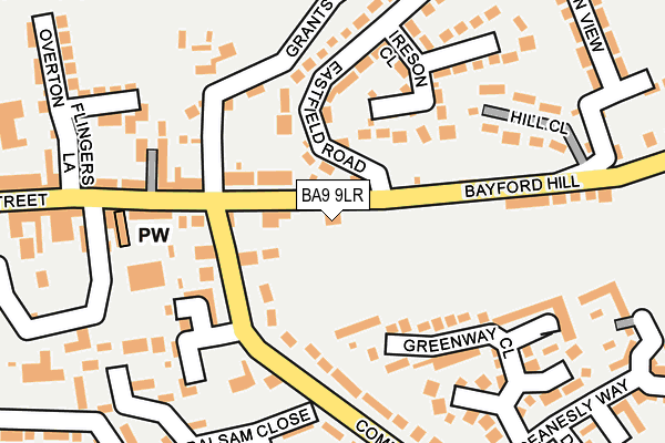 BA9 9LR map - OS OpenMap – Local (Ordnance Survey)