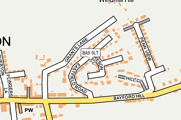 BA9 9LT map - OS OpenMap – Local (Ordnance Survey)