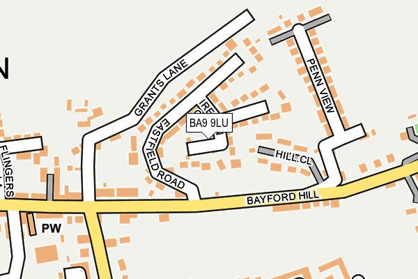 BA9 9LU map - OS OpenMap – Local (Ordnance Survey)
