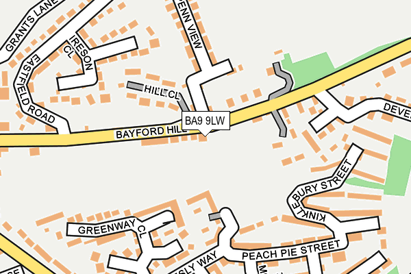 BA9 9LW map - OS OpenMap – Local (Ordnance Survey)