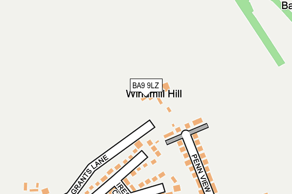 BA9 9LZ map - OS OpenMap – Local (Ordnance Survey)