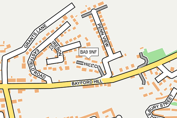 BA9 9NF map - OS OpenMap – Local (Ordnance Survey)