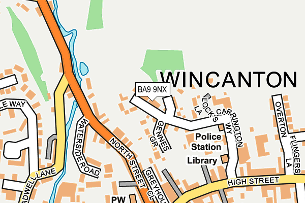 BA9 9NX map - OS OpenMap – Local (Ordnance Survey)