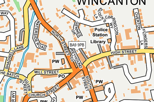 BA9 9PB map - OS OpenMap – Local (Ordnance Survey)