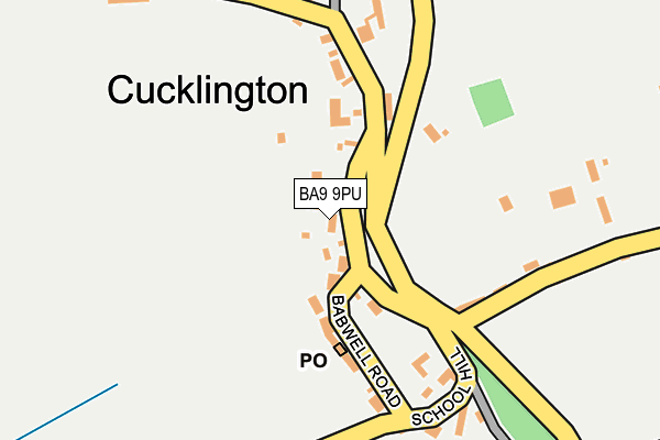 BA9 9PU map - OS OpenMap – Local (Ordnance Survey)