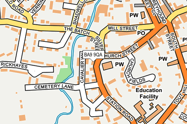 BA9 9QA map - OS OpenMap – Local (Ordnance Survey)