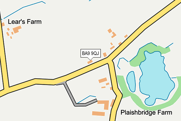 BA9 9QJ map - OS OpenMap – Local (Ordnance Survey)