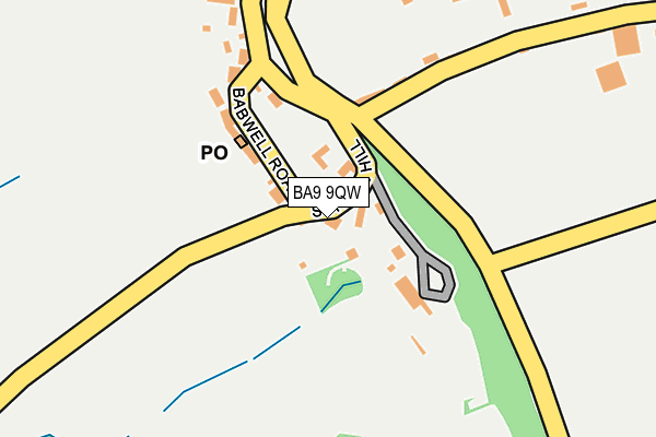 BA9 9QW map - OS OpenMap – Local (Ordnance Survey)