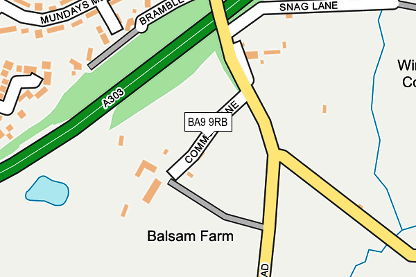 BA9 9RB map - OS OpenMap – Local (Ordnance Survey)