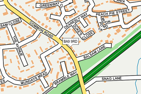 BA9 9RD map - OS OpenMap – Local (Ordnance Survey)